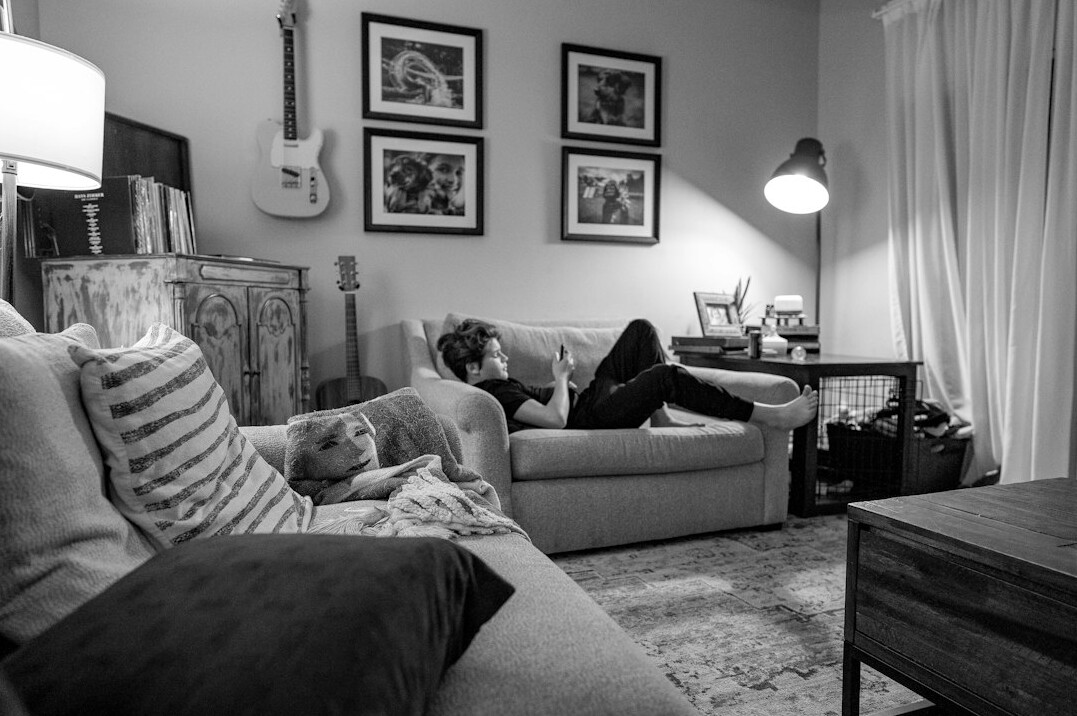 woman journaling in quiet room