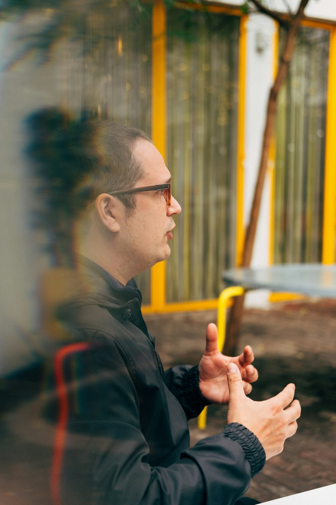 confident person communicating
