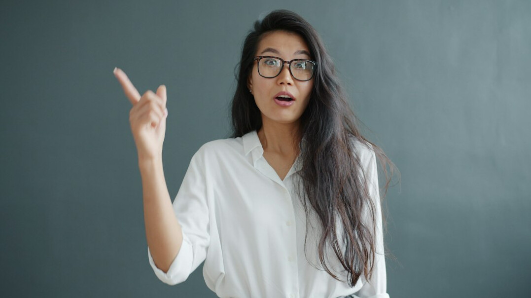 woman presenting ideas